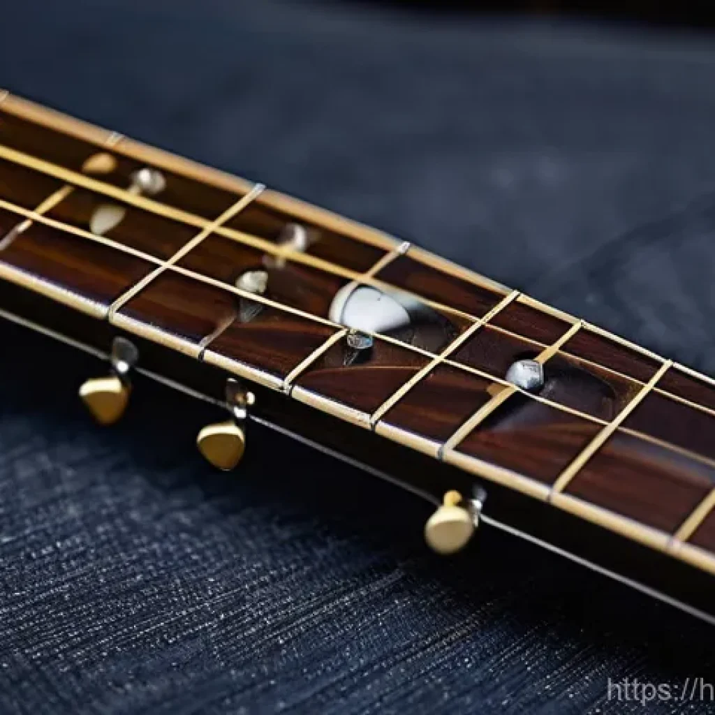 기타 브릿지 핀 제거법 - **Prompt 1: The Art of Gentle Bridge Pin Removal**
"A close-up shot of an acoustic guitar's brid...